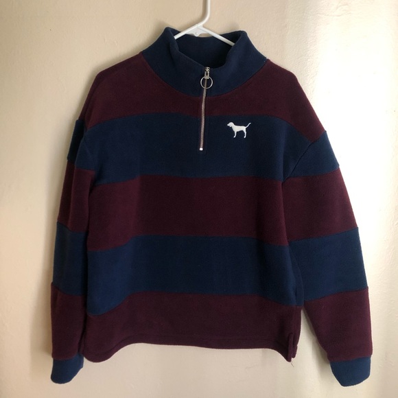 PINK Victoria's Secret Sweaters - VS Pink polar fleece half zip up